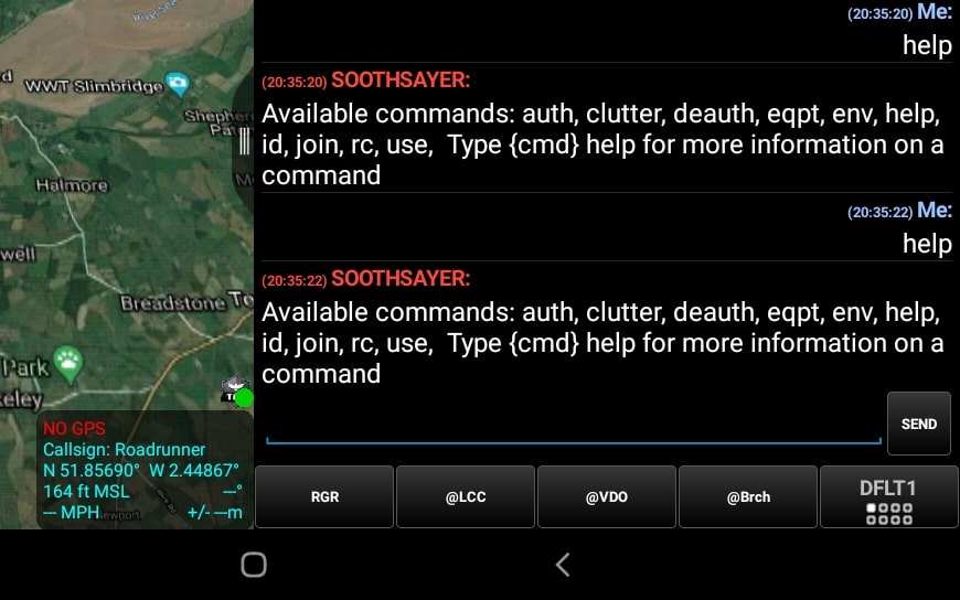 Response of help command
