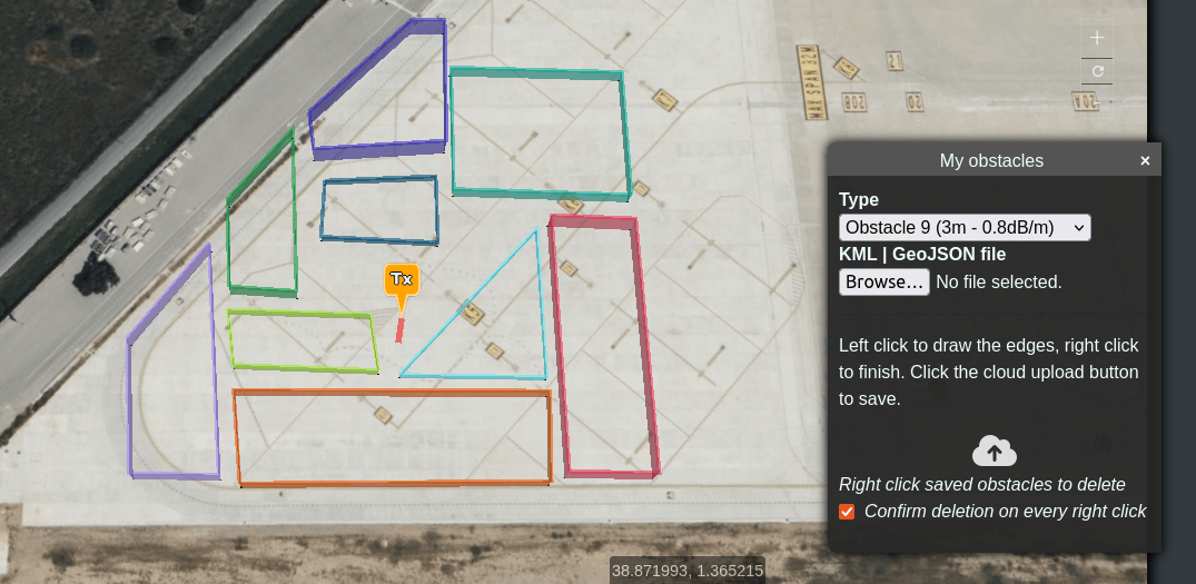 Multiple polygon types area
