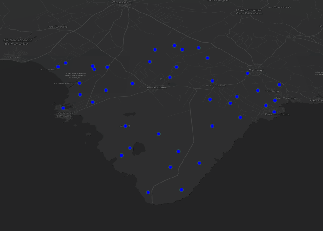 Reference display with CSV of points